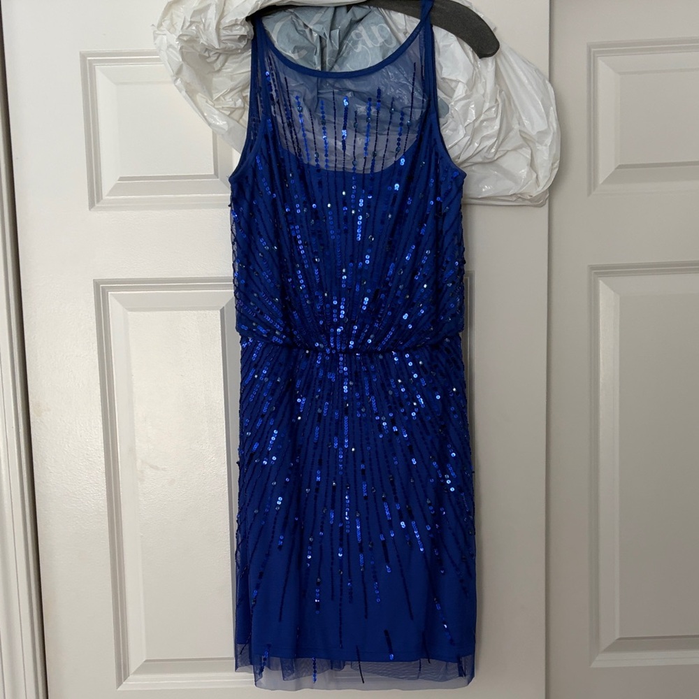 Aidan by Aidan Mattox Royal Blue Sequin Mini Dress